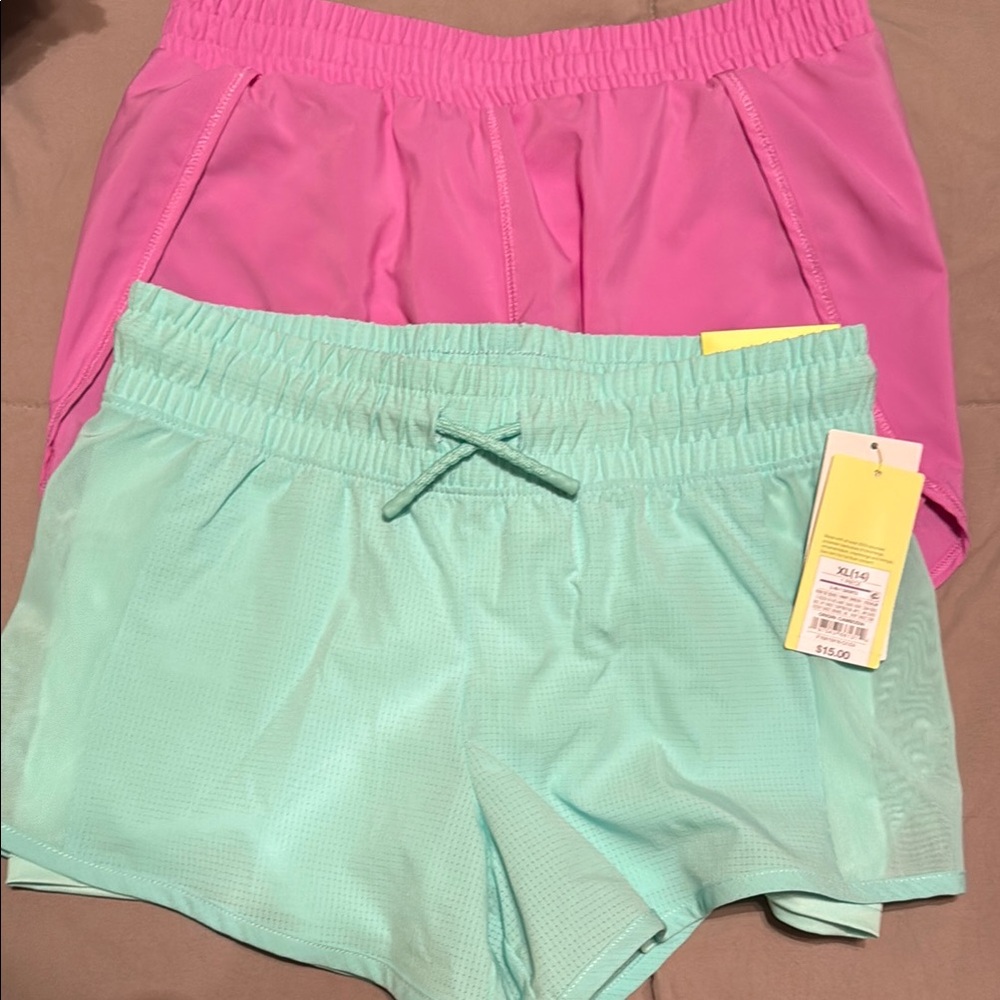 All in Motion, Pink and Green Athletic Shorts